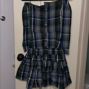 NWT Gianni Bini Plaid off the shoulder dress